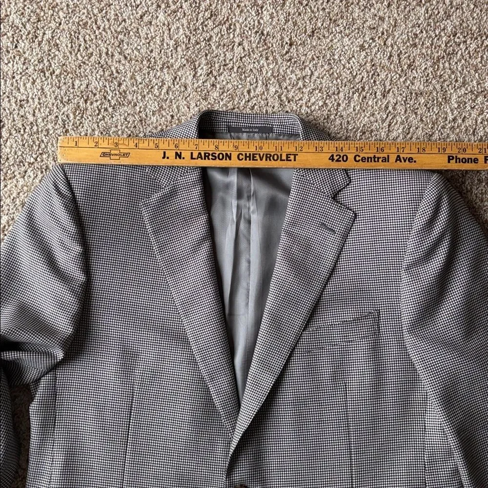 *Luxury* Ermenegildo Zegna 15milmil15 Houndstooth Wool Sport Coat Eu 54 L US 44